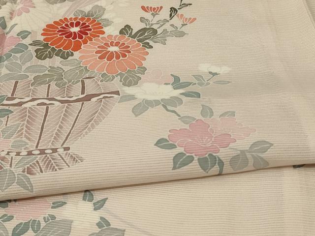 平和屋着物＊夏物 訪問着 絽 飾花文 正絹 逸品 AABD4602jd