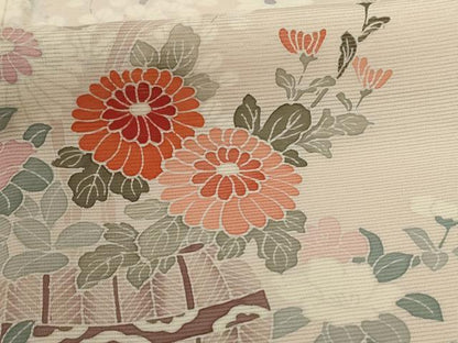 平和屋着物＊夏物 訪問着 絽 飾花文 正絹 逸品 AABD4602jd