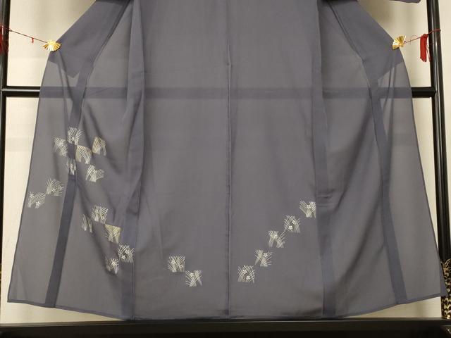 平和屋着物＊夏物 訪問着 絽 色紙草花文 金彩 正絹 逸品 AABD4606jd