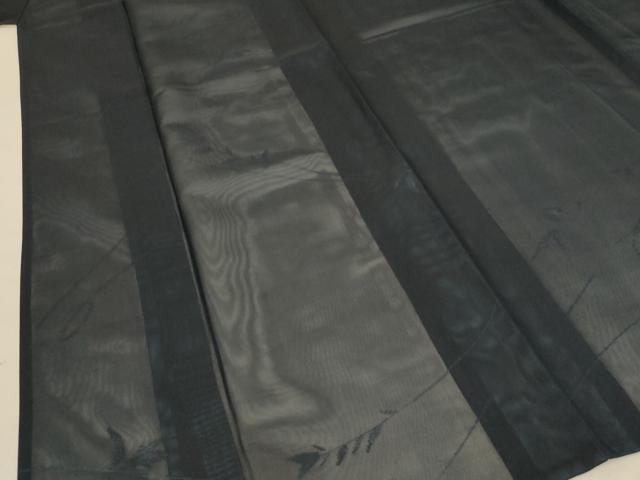 平和屋着物＊夏物 小紋 紗 舞葉文 正絹 逸品 AABD4610jd