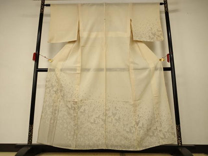 平和屋着物＊夏物 訪問着 紗 舞蝶文 正絹 逸品 AABD4611jd