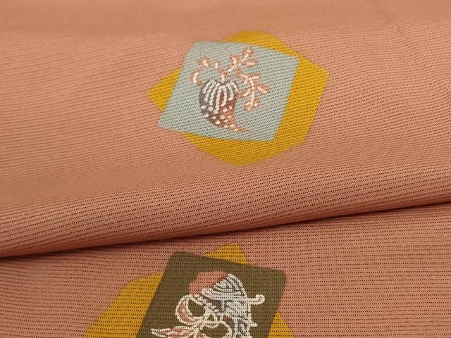 平和屋着物＊夏物 小紋 絽 成り物 正絹 逸品 AABD4616jd