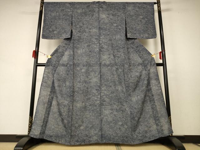 平和屋着物＊夏物 江戸小紋 絽 花鳥文 正絹 逸品 未使用 AABD4619jd