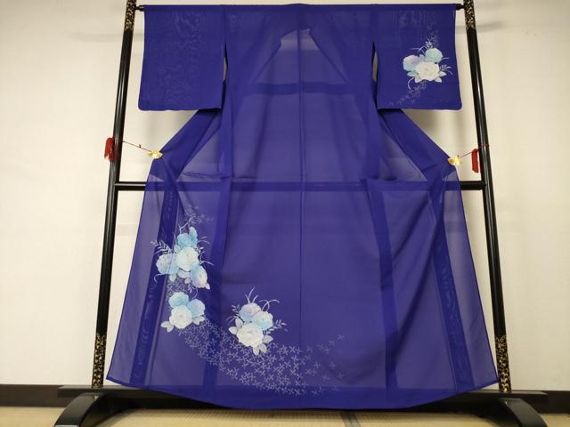 平和屋着物＊夏物 訪問着 絽 草花文 金銀彩 正絹 逸品 未使用 AABD4620jd
