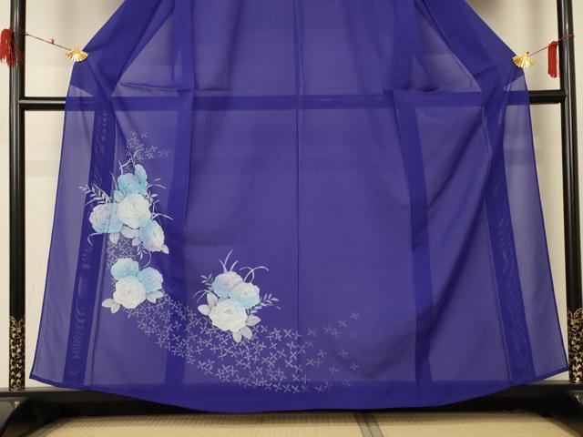 平和屋着物＊夏物 訪問着 絽 草花文 金銀彩 正絹 逸品 未使用 AABD4620jd