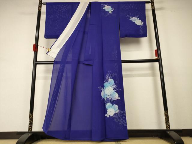 平和屋着物＊夏物 訪問着 絽 草花文 金銀彩 正絹 逸品 未使用 AABD4620jd