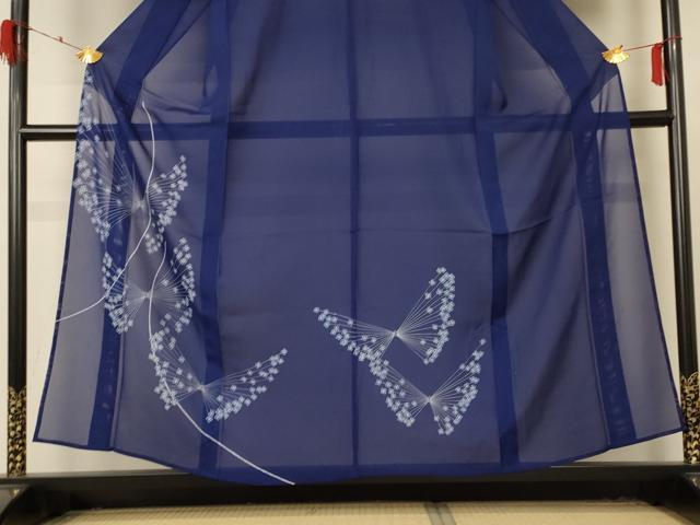 平和屋着物＊夏物 訪問着 絽 花蝶文 金彩 正絹 逸品 AABD4622jd