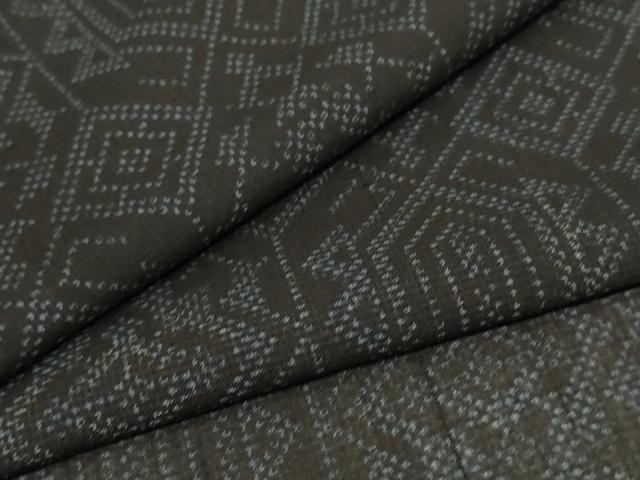 平和屋着物＊夏物 本場大島紬 夏大島 幾何学文様 正絹 逸品 AABD4624jd