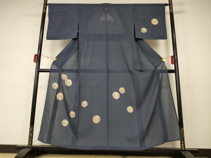平和屋着物＊夏物 訪問着 絽 草葉丸文 金彩 正絹 逸品 AABD4627jd