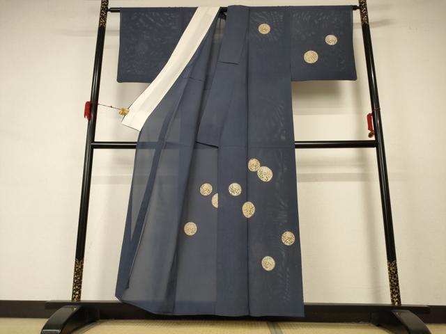 平和屋着物＊夏物 訪問着 絽 草葉丸文 金彩 正絹 逸品 AABD4627jd