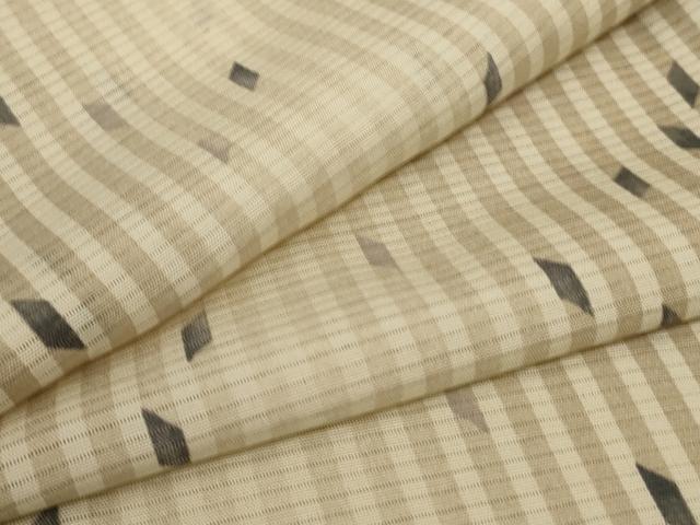 平和屋着物＊夏物 小紋 絽 変わり縞 洗える着物 AABD4628jd