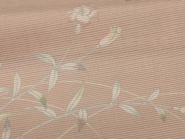 平和屋着物＊夏物 小紋 絽 草花文 洗える着物 AABD4631jd