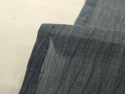 平和屋着物＊夏物　本場小千谷ちぢみ　錆鉄御納戸色　麻　逸品　AABD4633jd