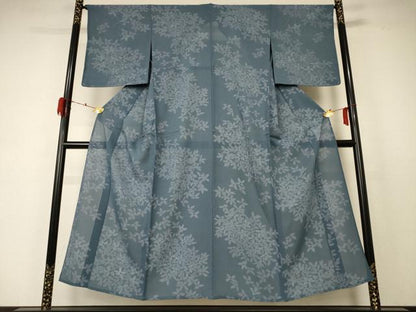 平和屋着物＊夏物 小紋 絽 花尽くし 正絹 逸品 未使用 AABD4635jd