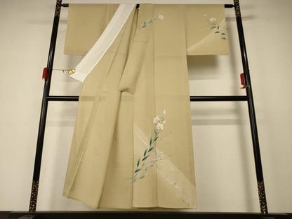 平和屋着物＊夏物 訪問着 絽 草花文 金銀彩 正絹 逸品 AABD4636jd