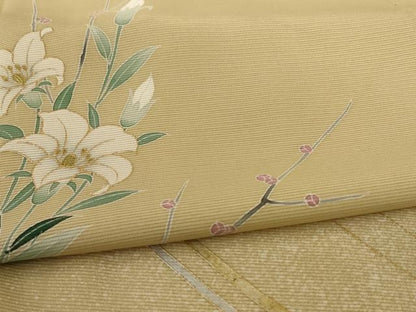 平和屋着物＊夏物 訪問着 絽 草花文 金銀彩 正絹 逸品 AABD4636jd