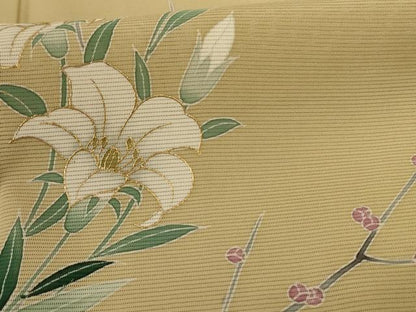 平和屋着物＊夏物 訪問着 絽 草花文 金銀彩 正絹 逸品 AABD4636jd