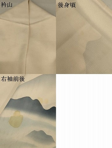 平和屋着物＊夏物　訪問着　絽　遠山文　正絹　逸品　AABD4637jd