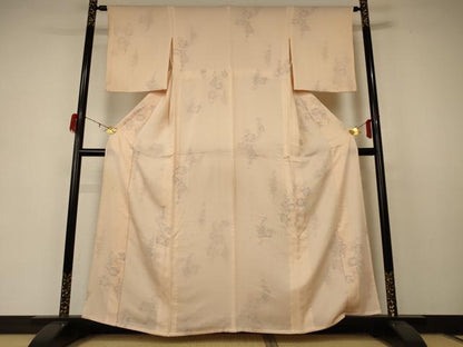 平和屋着物▽上質な小紋　無双　紗×絽　舞花文　正絹　逸品　AABD4640jd