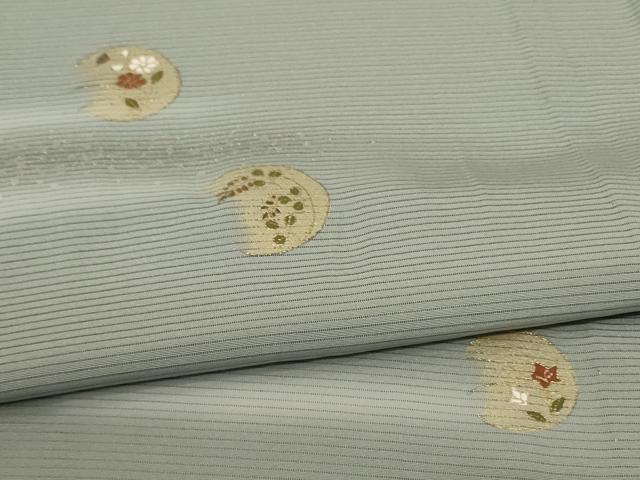 平和屋着物＊夏物 訪問着 絽 花丸文 金銀彩 正絹 逸品 未使用 AABD4641jd