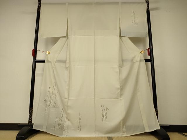 平和屋着物＊夏物 訪問着 絽 草花文 正絹 逸品 AABD4642jd