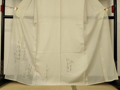 平和屋着物＊夏物 訪問着 絽 草花文 正絹 逸品 AABD4642jd