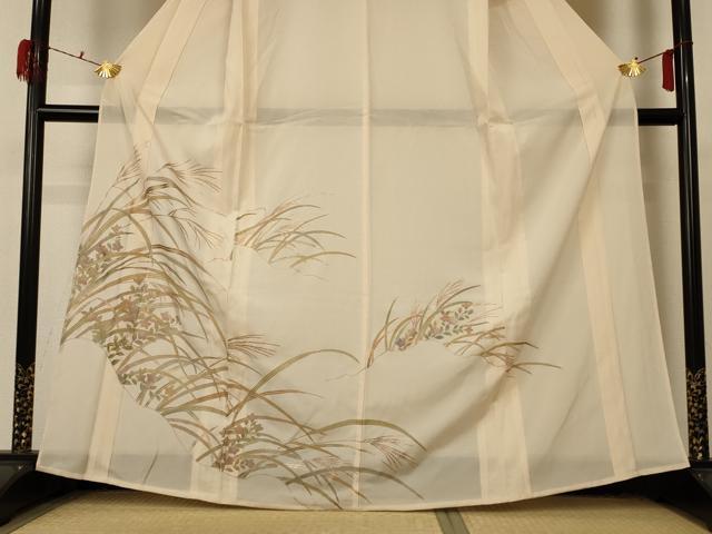 平和屋着物＊夏物 訪問着 絽 草花文 金彩 正絹 逸品AABD4645jd