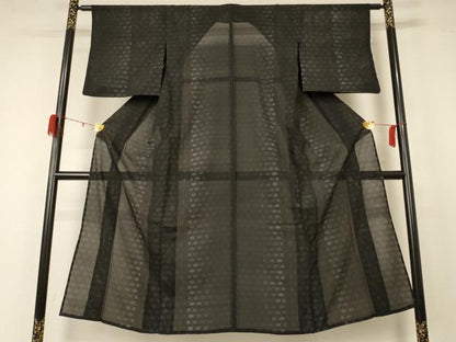 平和屋着物＊夏物 小紋 絽 網目文 正絹 逸品 AABD4646jd