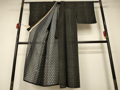 平和屋着物＊夏物 小紋 絽 網目文 正絹 逸品 AABD4646jd