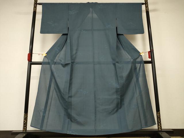 平和屋着物＊夏物 小紋 紗 芝文 正絹 逸品 未使用 AABD4654jd