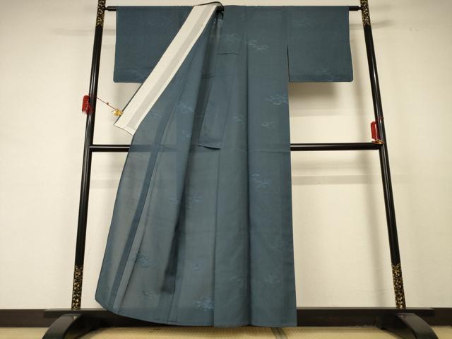 平和屋着物＊夏物 小紋 紗 芝文 正絹 逸品 未使用 AABD4654jd