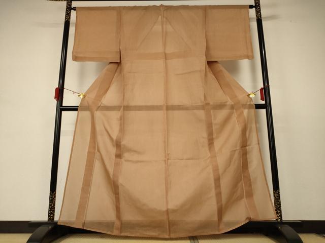 平和屋着物＊夏物 紗紬 縞 正絹 逸品 AABD4655jd