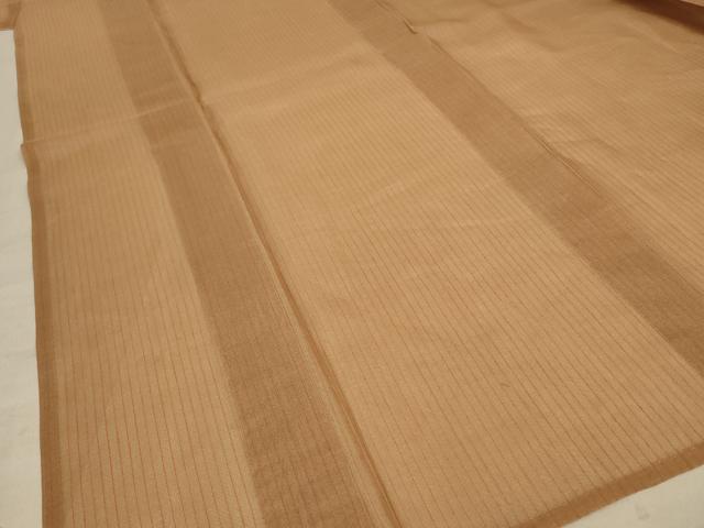 平和屋着物＊夏物 紗紬 縞 正絹 逸品 AABD4655jd