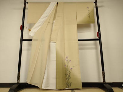 平和屋着物＊夏物 訪問着 絽 草花文 暈し染め 正絹 逸品 AABD4658jd