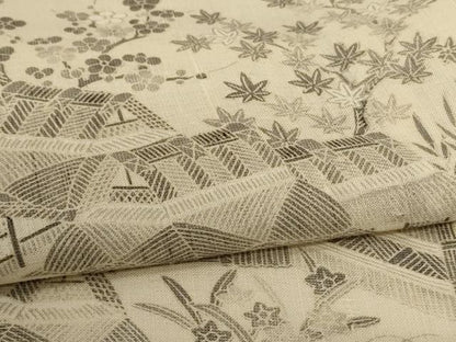 平和屋着物＊夏物 紗紬 生紬 風景文 正絹 逸品 AABD4661jd
