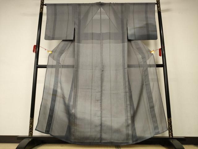 平和屋着物＊夏物 訪問着 紗 霞文 暈し染め 正絹 逸品 AABD4667jd