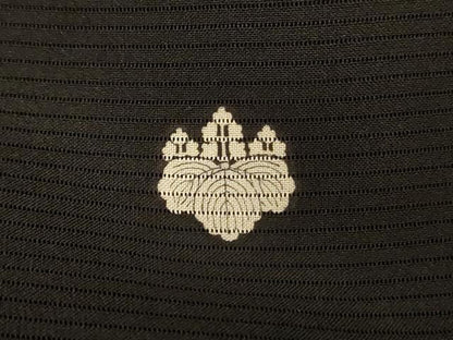 平和屋着物＊夏物 黒留袖 絽 刺繍 草花文 金銀彩 正絹 逸品 AABD4669jd