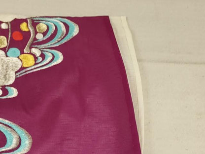 平和屋着物＊夏物 引き振袖 刺繍 絽 流水草花丸文 暈し染め 洗える着物 AABD4672jd