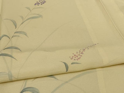 平和屋着物＊夏物　訪問着　絽　手描き　草花文　正絹　逸品　AABD4675jd