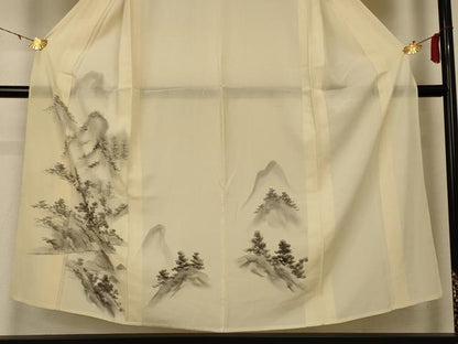 平和屋着物＊夏物 訪問着 絽 風景文 正絹 逸品 AABD4677jd