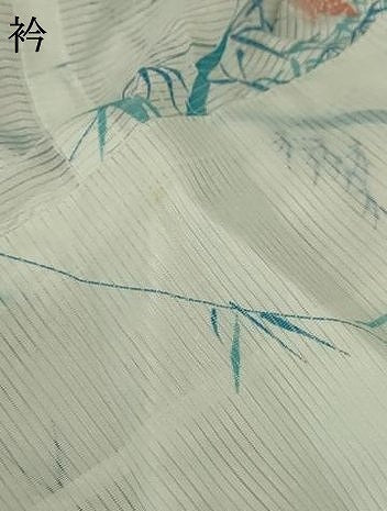 平和屋着物＊夏物 小紋 絽 楓文 洗える着物 AABD4678jd