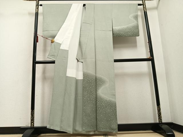 平和屋着物●訪問着　流水文　正絹　逸品　AABD4729ph