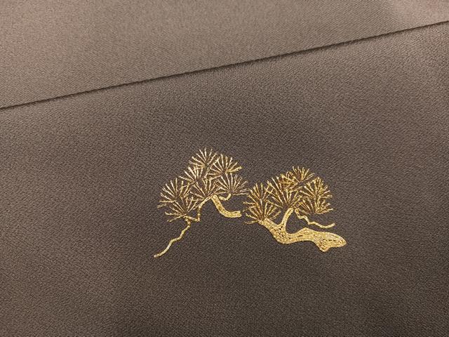 平和屋着物●訪問着　駒刺繍　梅松文　金糸　正絹　逸品　AABD4735ph