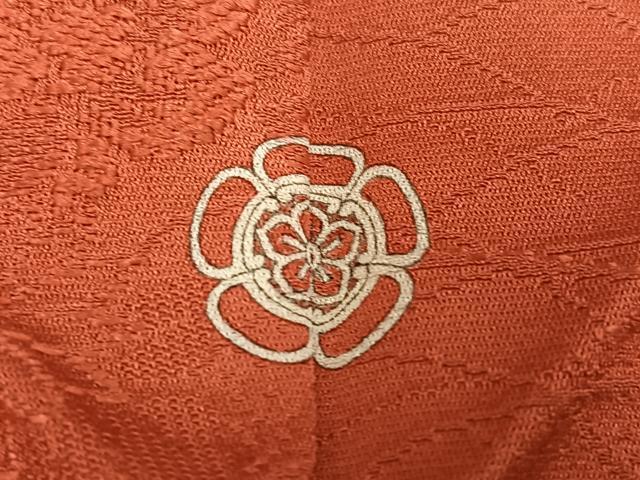 平和屋着物●上質な色無地 草花地紋 紅樺色 正絹 逸品 未使用 AABD4748ph