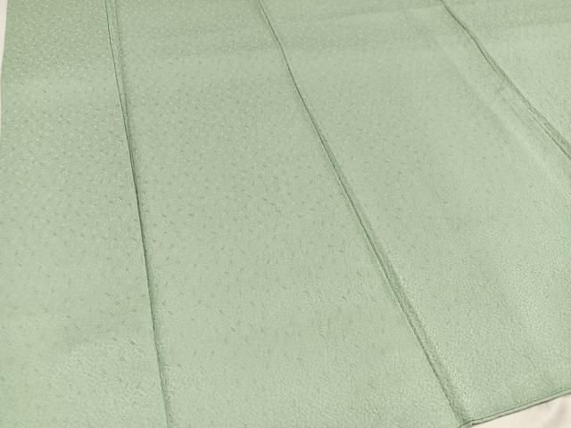 平和屋着物●上質な色無地　舞葉地紋　錆青磁色　正絹　逸品　AABD4754ph