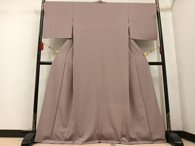 平和屋着物●上質な色無地 鳩羽鼠色 正絹 逸品 AABD4757ph