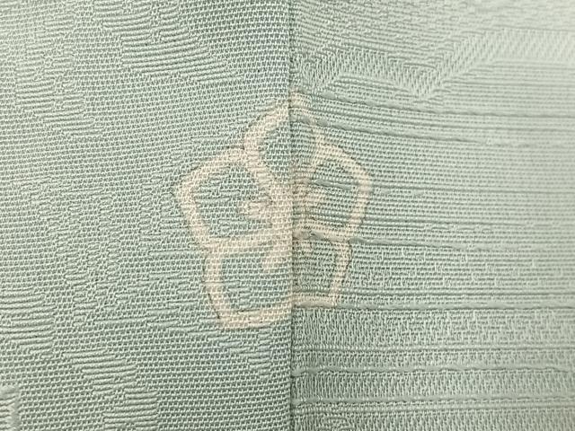 平和屋着物●上質な色無地 雲重ね草花地紋 青磁鼠色 正絹 逸品 AABD4759ph
