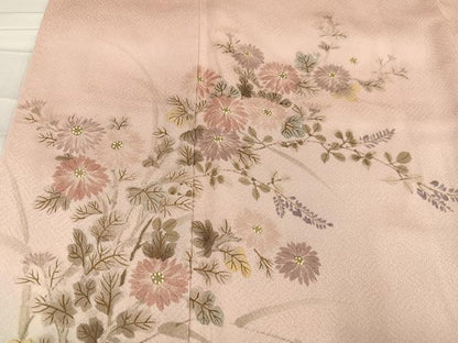 平和屋着物●訪問着　草花文　暈し染め　正絹　逸品　AABD4765ph