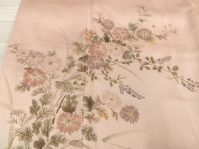 平和屋着物●訪問着　草花文　暈し染め　正絹　逸品　AABD4765ph