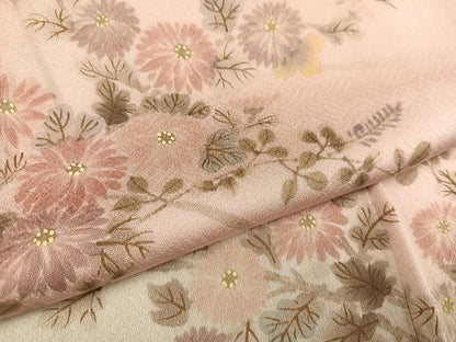 平和屋着物●訪問着　草花文　暈し染め　正絹　逸品　AABD4765ph